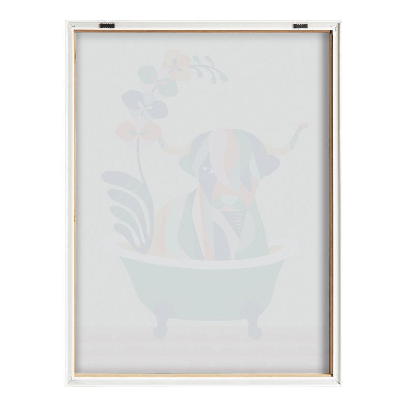 18&#34; x 24&#34; Blake Mid-Century Modern Cow in Bathtub Framed Printed Glass Natural - Kate &#38; Laurel All Things Decor, 5 of 8