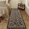 Washable Modern Tree Leaves Printed Rug Non Slip Low Pile Rug Soft Throw Floor Cover Foldable Indoor Carpet for Living Room Bedroom Playroom Nursery - 4 of 4