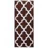 Hastings Home 100% Cotton Trellis Bathroom Mat- 24x60 inches - Chocolate - 3 of 4