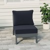 WestinTrends  Avalon Outdoor HDPE Deep Seating Modular Armless Patio Chair with Patio Cushions - 2 of 4