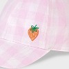 Baby Girls' Gingham Baseball Hat - Cat & Jack™ Pink - 3 of 3