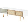 Acekool Modern TV Stand for Living Room, Adjustable Shelves, Sturdy Wood Table Legs, Entertainment Center for TVs, Easy Assembly - 2 of 4