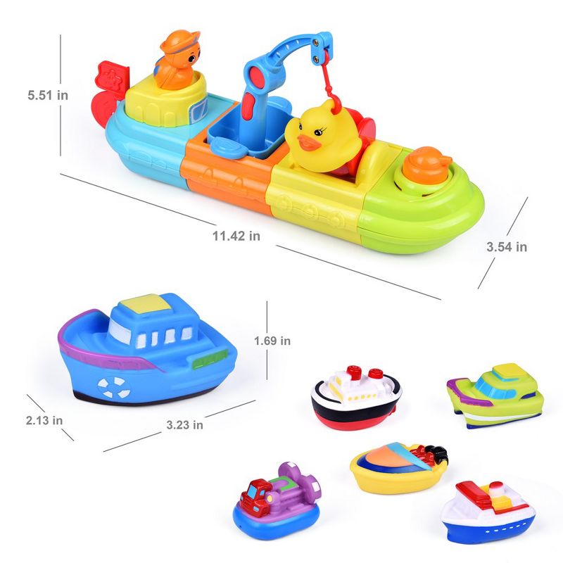 Fun Little Toys Rubber Duck and Boats Set, 7 pcs, 5 of 8