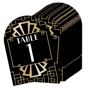 Big Dot of Happiness Roaring 20’s - 1920s Art Deco Jazz Party Double-Sided 5 x 7 inches Cards - Table Numbers - 1-20 - 1 of 4