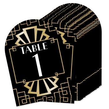 Big Dot of Happiness Roaring 20’s - 1920s Art Deco Jazz Party Double-Sided 5 x 7 inches Cards - Table Numbers - 1-20