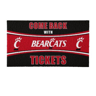 Evergreen Come Back with Tickets University of Cincinnati 28" x 16" Woven PVC Indoor Outdoor Doormat