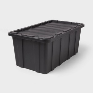 38gal Heavy Duty Storage Tote Black - Brightroom™ - 1 of 3