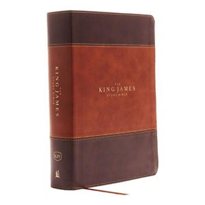 The King James Study Bible, Imitation Leather, Brown, Full-Color Edition - Large Print by  Thomas Nelson (Leather Bound) - 1 of 1