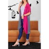 LA LEELA Women's Summer Open Front Holiday Beachwear Long Bathing Suit Boyfriend Duster Vacation Swimwear Coverups Cardigan 1X-2X Gray, Solid - 3 of 4