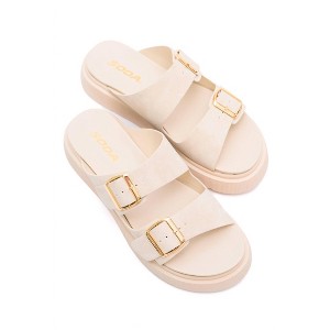 Women's Taking That Next Step Double Strap Platform Sandals - Fortune Dynamic - 1 of 2