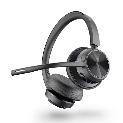 Uitstralen Ik heb een Engelse les onderbreken Poly Voyager 4320 Uc Wireless Headset- Headphones With Boom Mic - Connect  To Pc / Mac Via Usb-a Bluetooth Adapter, Cell Phone Via Bluetooth : Target