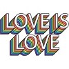 Adult Design By Humans Retro Love Is Love Pride By DudleyjazTank Top - 2 of 2