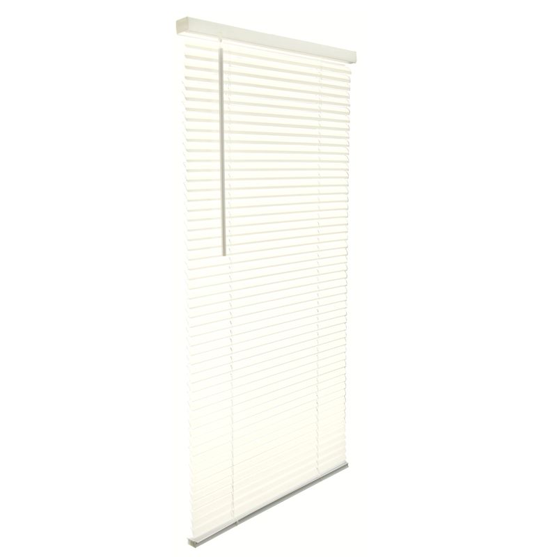 Living Accents Vinyl 1 in. Blinds 29 in. W X 64 in. H Alabaster Cordless, 1 of 2