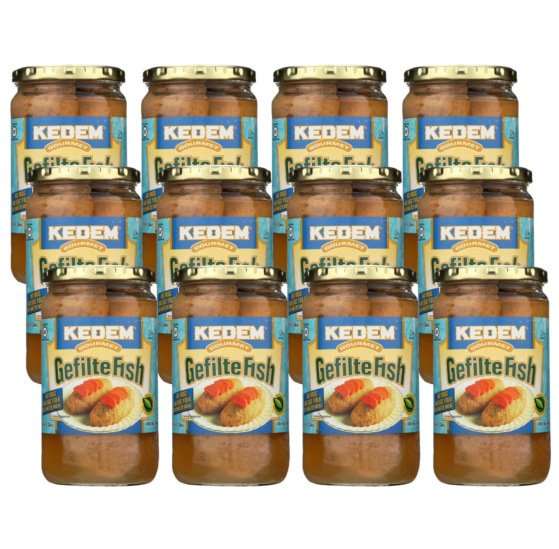Kedem Gefilte Fish - Case of 12/24 oz
