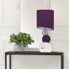 Lalia Home 28.5" Modern Stacked Circle Table Lamp with Angled Drum Shade Purple - 3 of 4