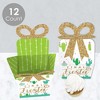 Big Dot of Happiness Final Fiesta - Square Favor Gift Boxes - Last Fiesta Bachelorette Party Bow Boxes - Set of 12 - 3 of 4