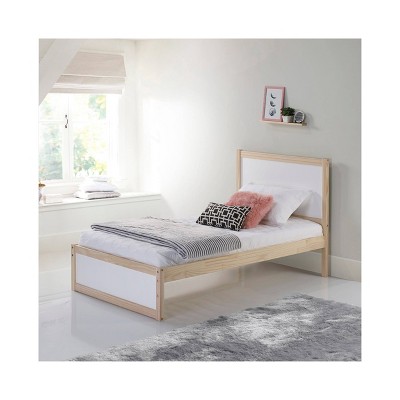 Twin Mod Bed White - Alaterre Furniture: Pine Frame, No Box Spring Required, Kids' Bedroom Daybed