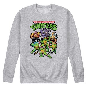 Men's - Teenage Mutant Ninja Turtles - Pixel Gaming Group Graphic Fleece Sweatshirt - 1 of 4