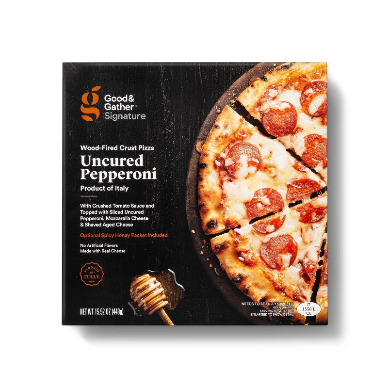 Signature Wood-Fired Uncured Pepperoni with Spicy Honey Drizzle Frozen Pizza - 15oz - Good &#38; Gather&#8482;, 1 of 5