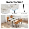 63 Inches Rectangular Dining Table with Sintered Stone Tabletop & Metal Legs, Modern Light Slate Grey Kitchen & Dining Room Table for 6-8 - 2 of 4