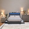 Full Size LED Bed Frame with Adjustable Headboard, Storage Drawers, and Charging Ports: Transform Your Bedroom with Customizable Lighting - image 3 of 3