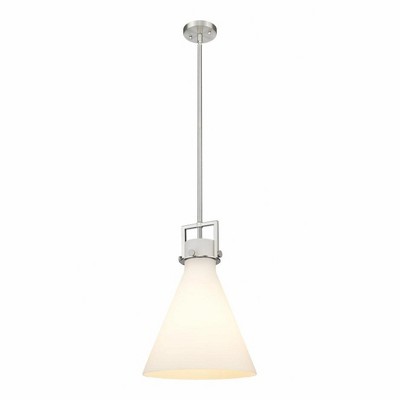 Newton Cone - 1 Light Stem Hung Pendant In Industrial Style-19.13 Inches Tall and 14 Inches Wide