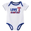 MLB Texas Rangers Infant Girls' 3pk White Bodysuit - 2 of 4