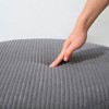 Resenkos 24" Round Corduroy Upholstered Storage Ottoman Stool - With Lid, Foot Rest for Living Room/Bedroom, Gray - 3 of 4