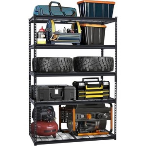 Coucheta Storage Shelving Unit, 5-Tier Heavy Duty Metal Rack with 2200 LB Capacity, Adjustable Garage Shelves for Warehouse, Garage, Pantry, Closet - 1 of 4