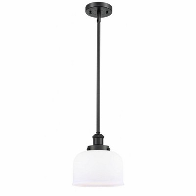 Bell - 1 Light Stem Hung Mini Pendant In Industrial Style-10 Inches Tall and 8 Inches Wide