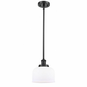 Bell - 1 Light Stem Hung Mini Pendant In Industrial Style-10 Inches Tall and 8 Inches Wide - 1 of 1