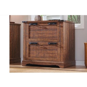 2 Drawer Farmhouse File Cabinet with Hanging File Folders for A4/Letter/Legal Size Documents, 30" Wood Lateral Filing Cabinet for Home Office - 1 of 1