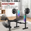 OPPSDECOR 8 in 1 600LBS Adjustable Weight Bench Press Set with Squat Rack Leg Extension Leg Curl, Foldable Incline Decline Flat Workout Training Bench - 3 of 4