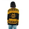 Garfield Character Face Long Sleeve Men's Orange & Black Christmas Sweatshirt - 3 of 4