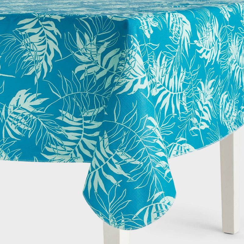 Palm Leaf Table Cover Teal - Sun Squad&#8482;, 3 of 5