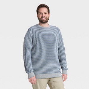 Men's Textured Striped Crewneck Sweater - Goodfellow & Co™ - 1 of 3