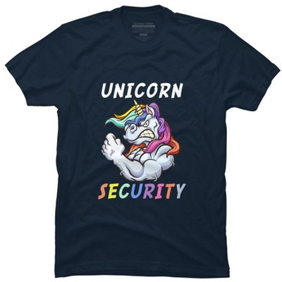 Men's Design By Humans Halloween Dad Mom Daughter Adult Costume - Unicorn Security By MINHMINH T-Shirt