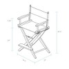 Extra Wide Directors Chair Mission Oak Frame - Flora Home - 3 of 3
