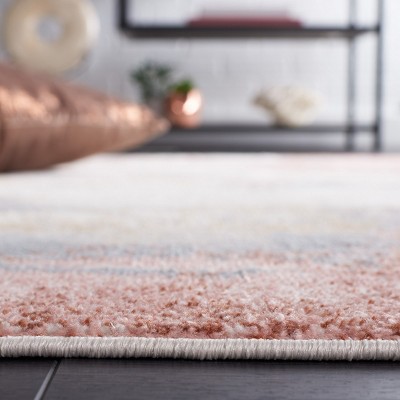Ivory and Grey Flat Woven Synthetic Runner Rug