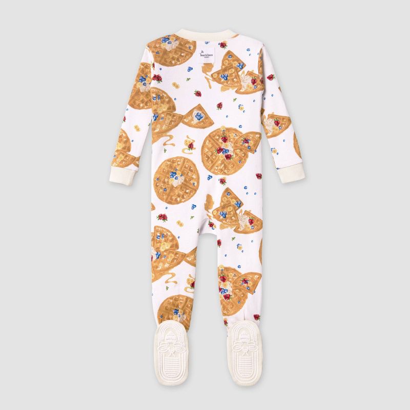 Burt&#39;s Bees Baby&#174; Baby Waffles Snug Fit Footed Pajama - Tan/White, 3 of 9