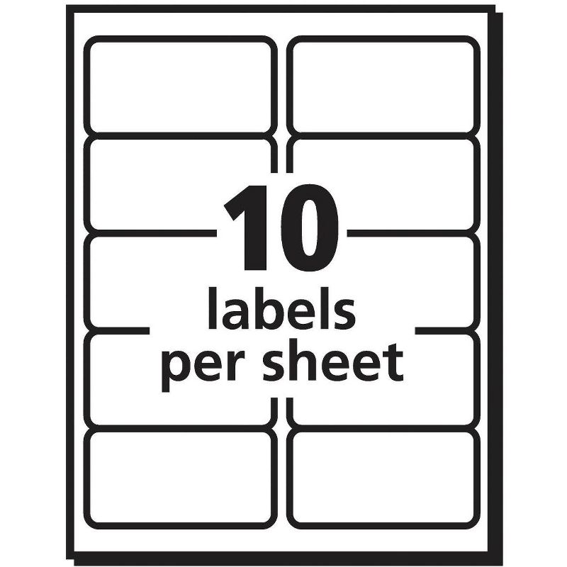 Avery TrueBlock Shipping Labels, Laser, 2 x 4 Inches, White, Pack of 2500, 3 of 5