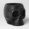 Medium Ceramic Stoneware Skull Candle Holder with Reactive Glaze Black - Threshold™ - image 3 of 4