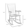 Porch Rocker Chair, 350 lbs. Wooden Outdoor Rocking Chair with High Back for Garden, Patio, Balcony - 3 of 4