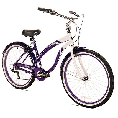 white and purple bike