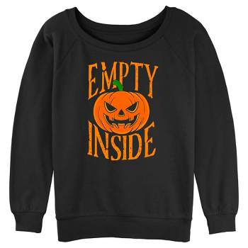 Juniors Womens Lost Gods Halloween Empty Inside Sweatshirt