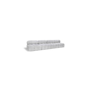 Meridian Furniture,Ames Grey Boucle Fabric Modular Sofa - 1 of 4