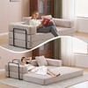 Whisen Sectional Compression Sofa Bed & Floor Futon Couch with Convertible Folding Design, Pillows and Armrests - 3 of 4