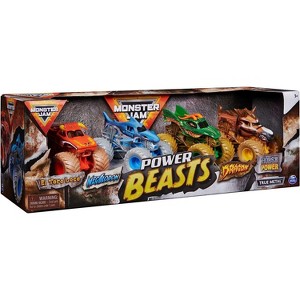 Monster Jam Power Beasts 4-Pack – El Toro Loco, Megalodon, Dragon & Horse Power, Official 1:64 Scale Die-Cast Monster Trucks, Kids Ages 3 and Up - 1 of 4