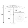 10FT Outdoor Aluminium 3 Tier Polyester Auto Tilt Umbrella,Patio Umbrella With 8 Steel Ribs,Pool Deck Umbrella,Base Not Included-Coolbibila - 4 of 4