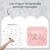 Big Dot of Happiness 30th Pink Rose Gold Birthday - Happy Birthday Giant Greeting Card - Big Shaped Jumborific Card - 16.5 x 22 inches - 3 of 4